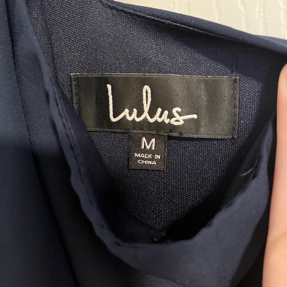 Lulu’s Beauty and Grace Keyhole Navy Maxi Dress, W’s size Medium - Picture 7 of 9